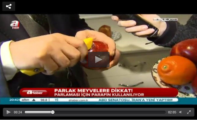 Sebze ve meyvelerdeki parafin tehlikesi!