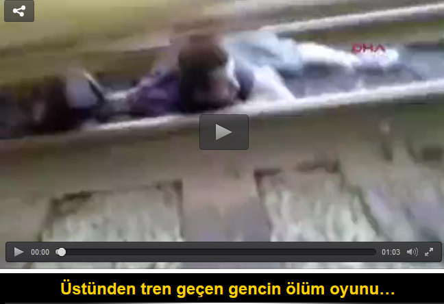 Üstünden tren geçen gencin ölüm oyunu…