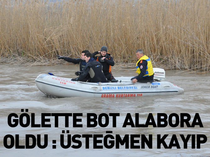 Gölette bot alabora oldu: Üsteğmen kayıp