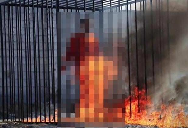IŞİD, Ürdünlü pilotun yakıldığı vahşet görüntülerini dev ekranlarda izletti