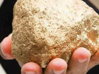 Tesadüfen 7,85 kg'lık altın külçesi buldu