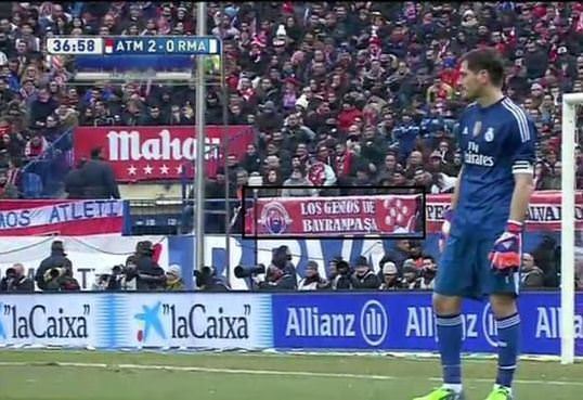 Madrid derbisinde Arda için flaş pankart!