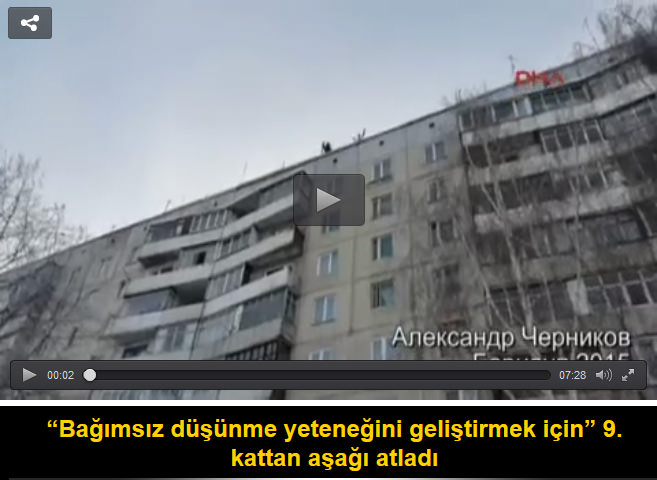 Düşünebilmek için 9.kattan atladı