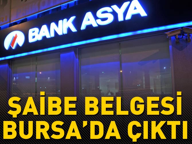 Şaibe belgesi Bursa'da çıktı