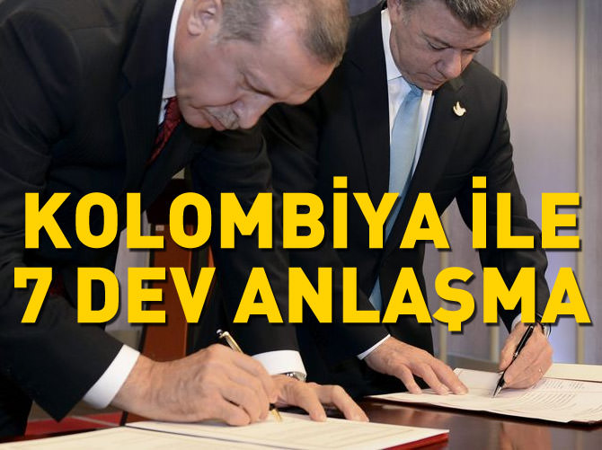 Kolombiya ile 7 dev anlaşma