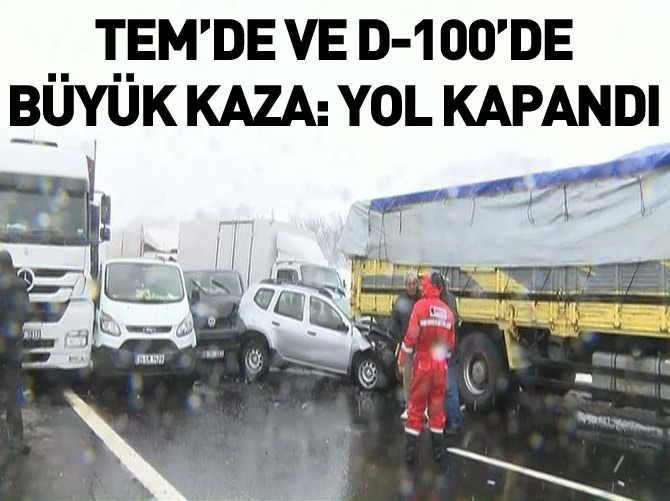 TEM'de zincirleme kaza
