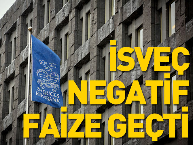 İsveç negatif faize geçti