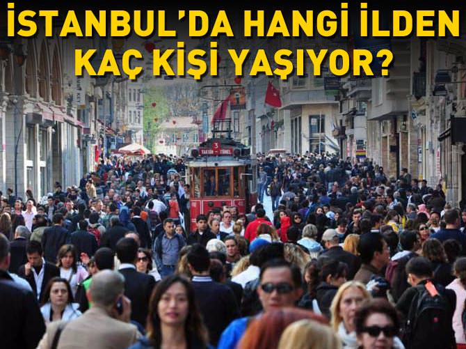 İstanbul’da hangi ilden kaç kişi yaşıyor?