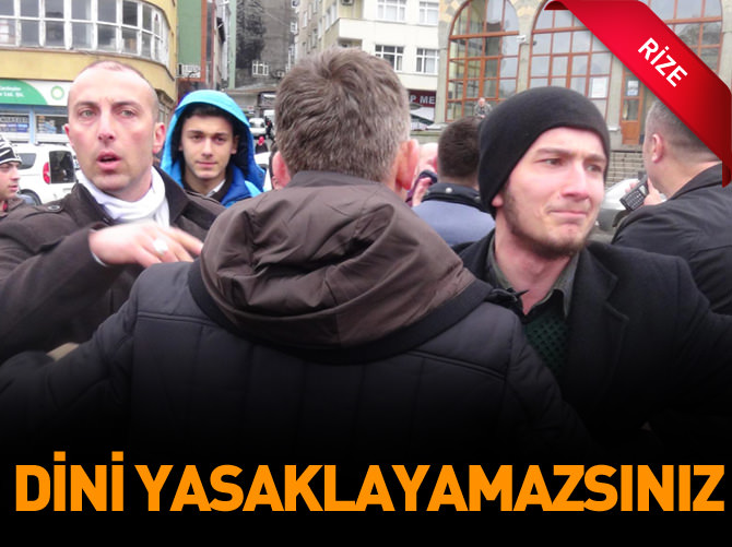 Rize'de Birleşik Haziran Hareketi üyelerine tepki