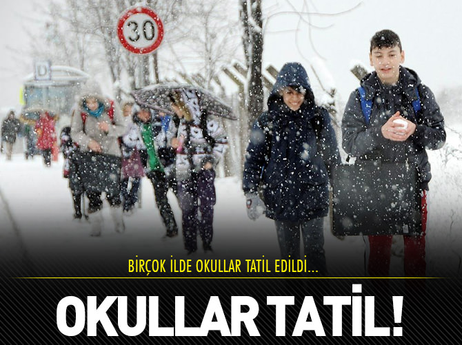 Birçok ilde okullar tatil edildi!