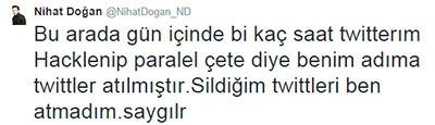 Nihat Doğan'dan 'Hacklendim' açıklaması - 1