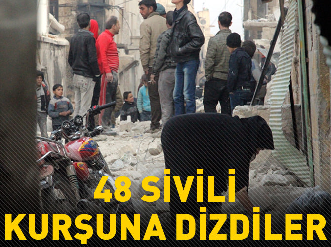 Suriye'de 48 sivil kurşuna dizilerek öldürüldü