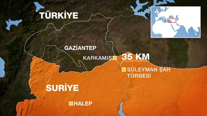 Süleyman Şah Türbesi’nde tahliye operasyonu