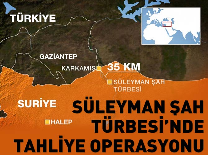 Süleyman Şah Türbesi'nde tahliye operasyonu