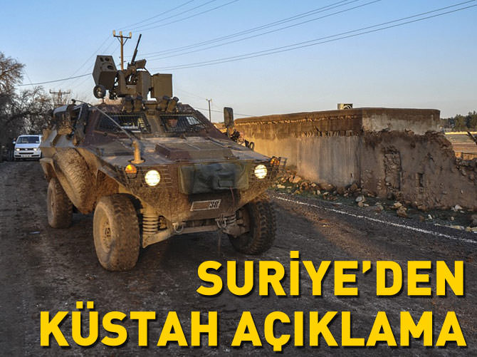Suriye'den küstah açıklama