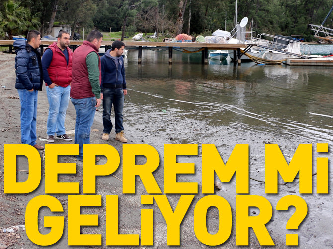 Marmaris'te deniz 10 metre çekildi