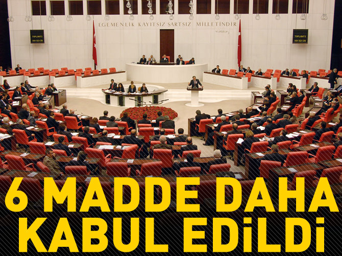 "İç Güvenlik Paketi"nin 6 maddesi daha kabul edildi