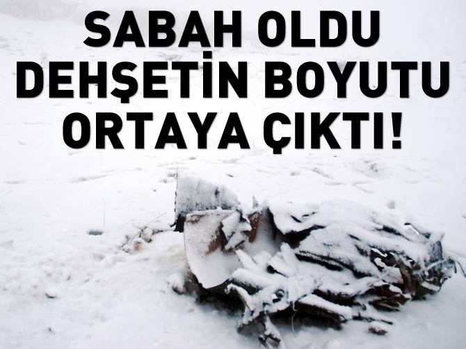 Uçak enkazından ilk görüntüler