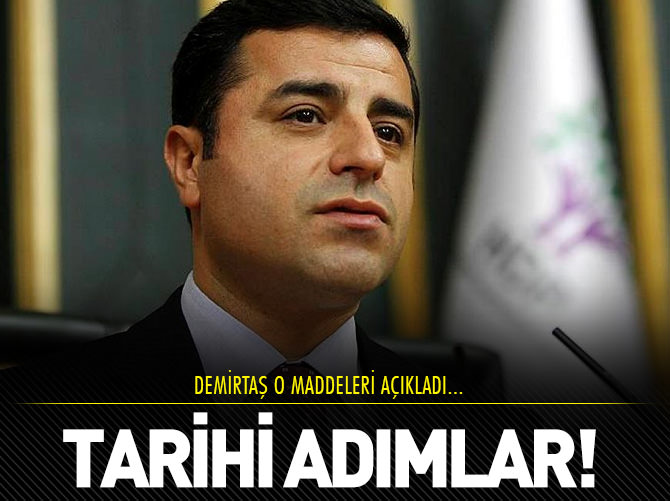 Selahattin Demirtaş o maddeleri açıkladı!