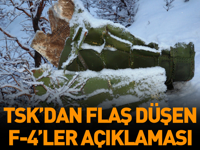 TSK: Düşen F-4 uçakları çarpışmadı