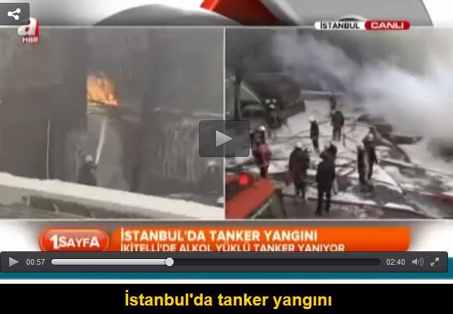 İstanbul'da kimyasal madde yüklü tankerde patlama