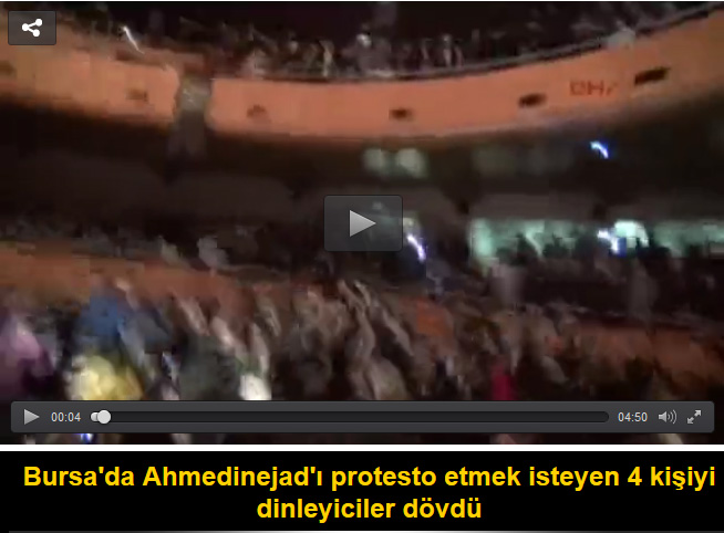Ahmedinejad’ın programında bomba paniği ve protesto dayağı