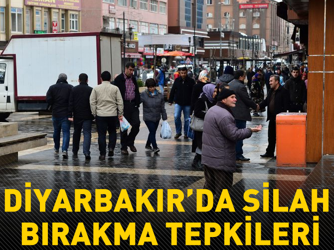 Diyarbakır'da 'silah bırakma' tepkileri