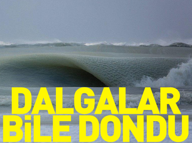 ABD'de dalgalar bile dondu
