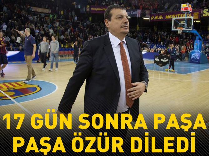 17 gün sonra paşa paşa özür diledi