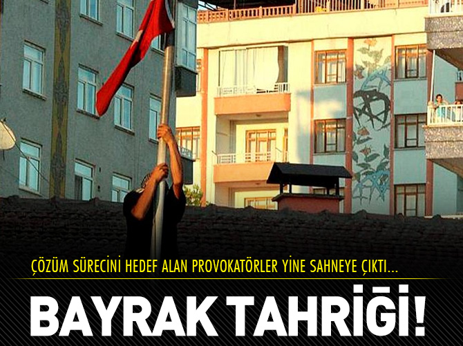 Bayrak provokatörleri yine sahnede!