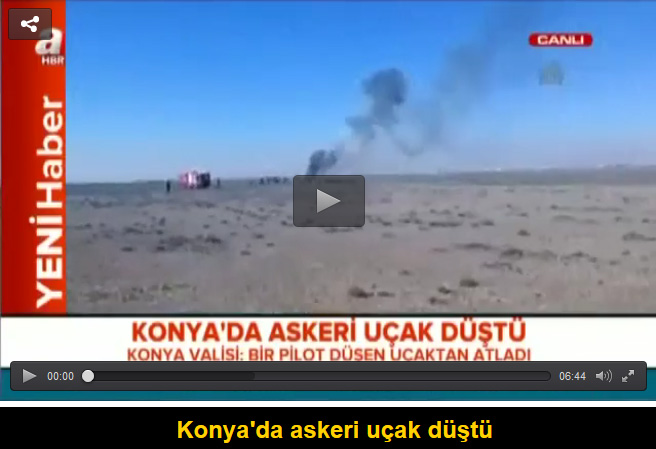 Konya’da askeri uçak düştü: 2 şehit