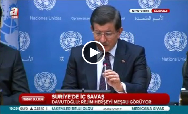 Davutoğlu’ndan BM’ye Suriye sitemi!