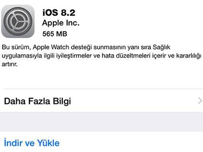 Apple Watch desteği sunan iOS 8.2 indirmeye hazır