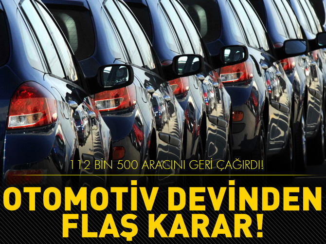 Toyota 112 bin 500 aracını geri çağırdı