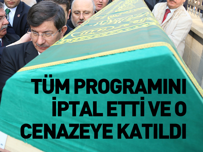 Davutoğlu arkadaşının cenaze namazına katıldı