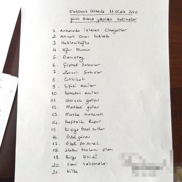 İlker Başbuğ açıkladı: Kozmik Oda'daki arama listesi - 1