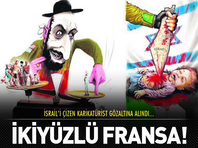 İsrail'i çizdi gözaltına alındı