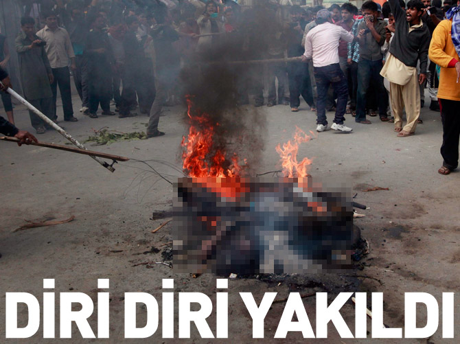 Pakistan'da biri kişiyi linç ettiler, diğerini diri diri yaktılar!