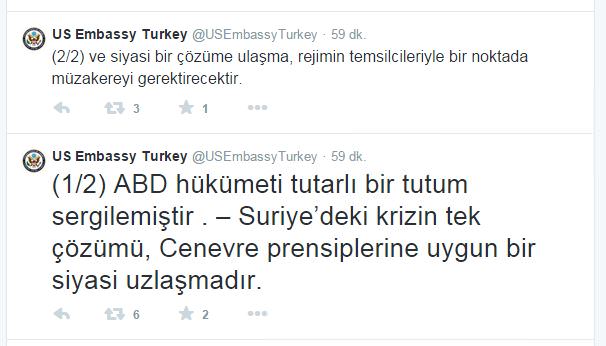 ABD'nin Ankara Büyükelçiliği'nden 'Suriye' açıklaması - 1