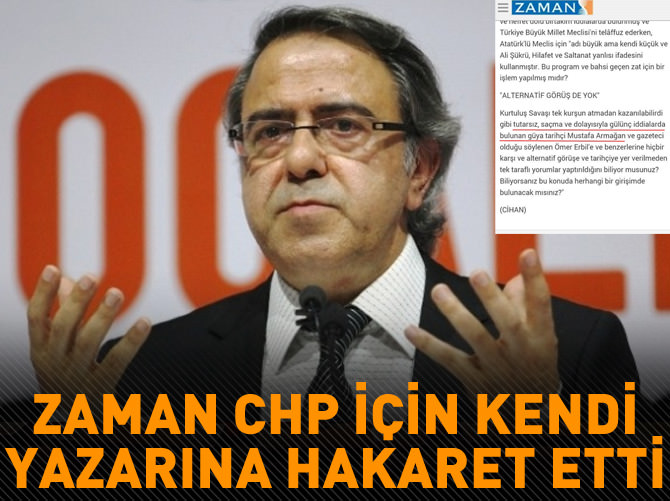 Zaman gazetesi kendi yazarı Mustafa Armağan'a da hakaret etti
