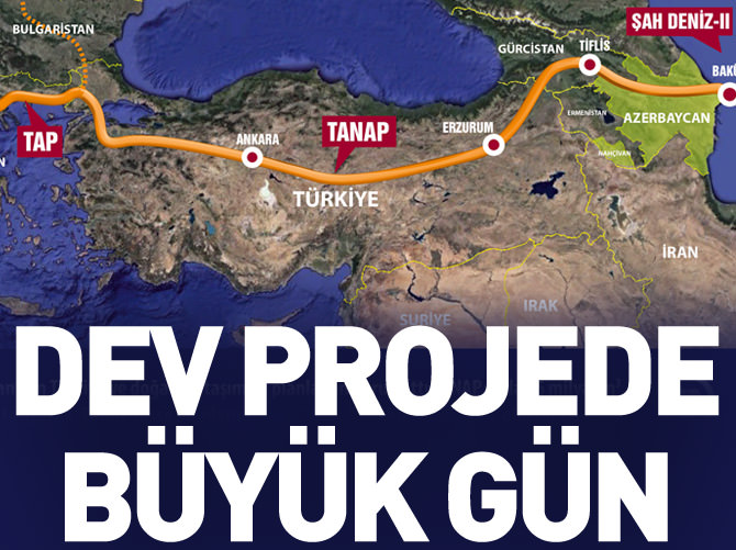 TANAP'ta ilk boru toprağa iniyor