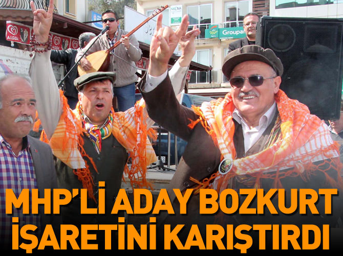 MHP'li aday bozkurt işaretini karıştırdı