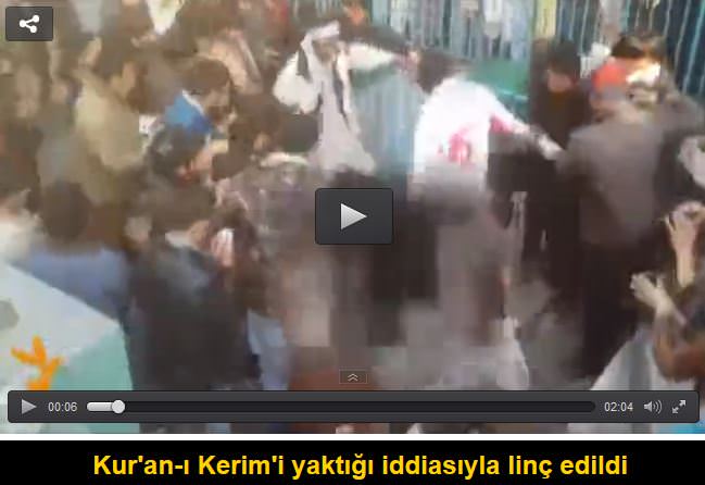 Kur'an-ı Kerim'i yaktığı iddiasıyla linç edildi