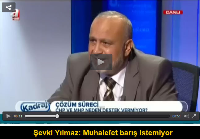 Şevki Yılmaz: Muhalefet barış istemiyor
