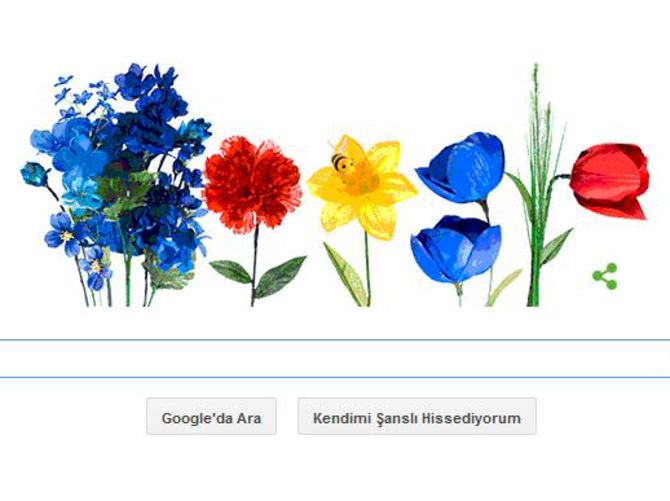 Google'dan baharın ilk gününe özel logo