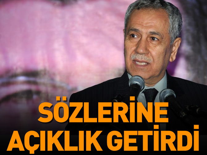 Arınç o sözlerine açıklık getirdi