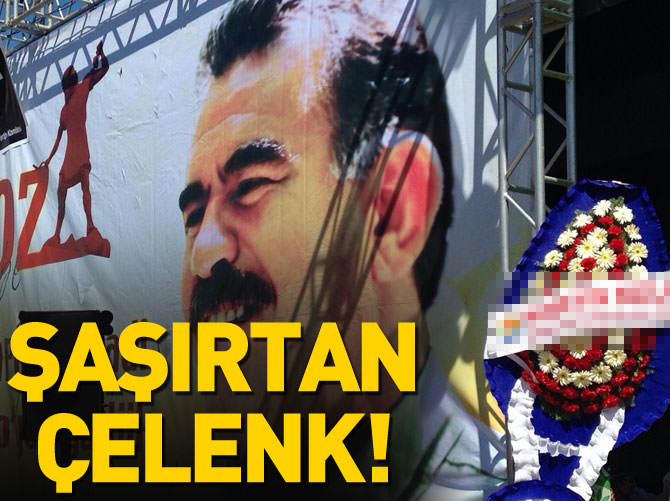Nevruz kutlamasında şaşırtan çelenk!
