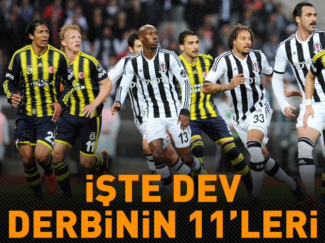 Fenerbahçe-Beşiktaş! Derbinin 11'leri belli oldu