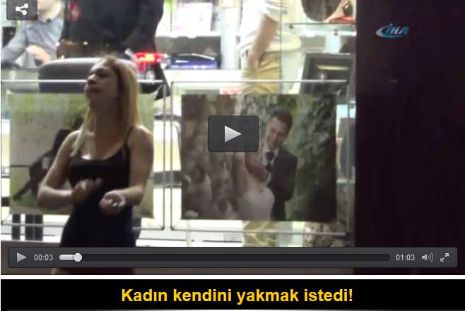 Üzerine benzin döken kadın kendini yakmak istedi