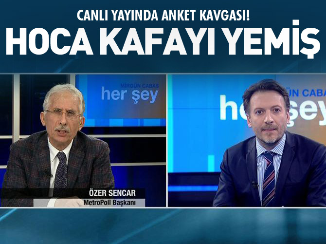 CNN'de anket kavgası: Hoca kafayı yemiş